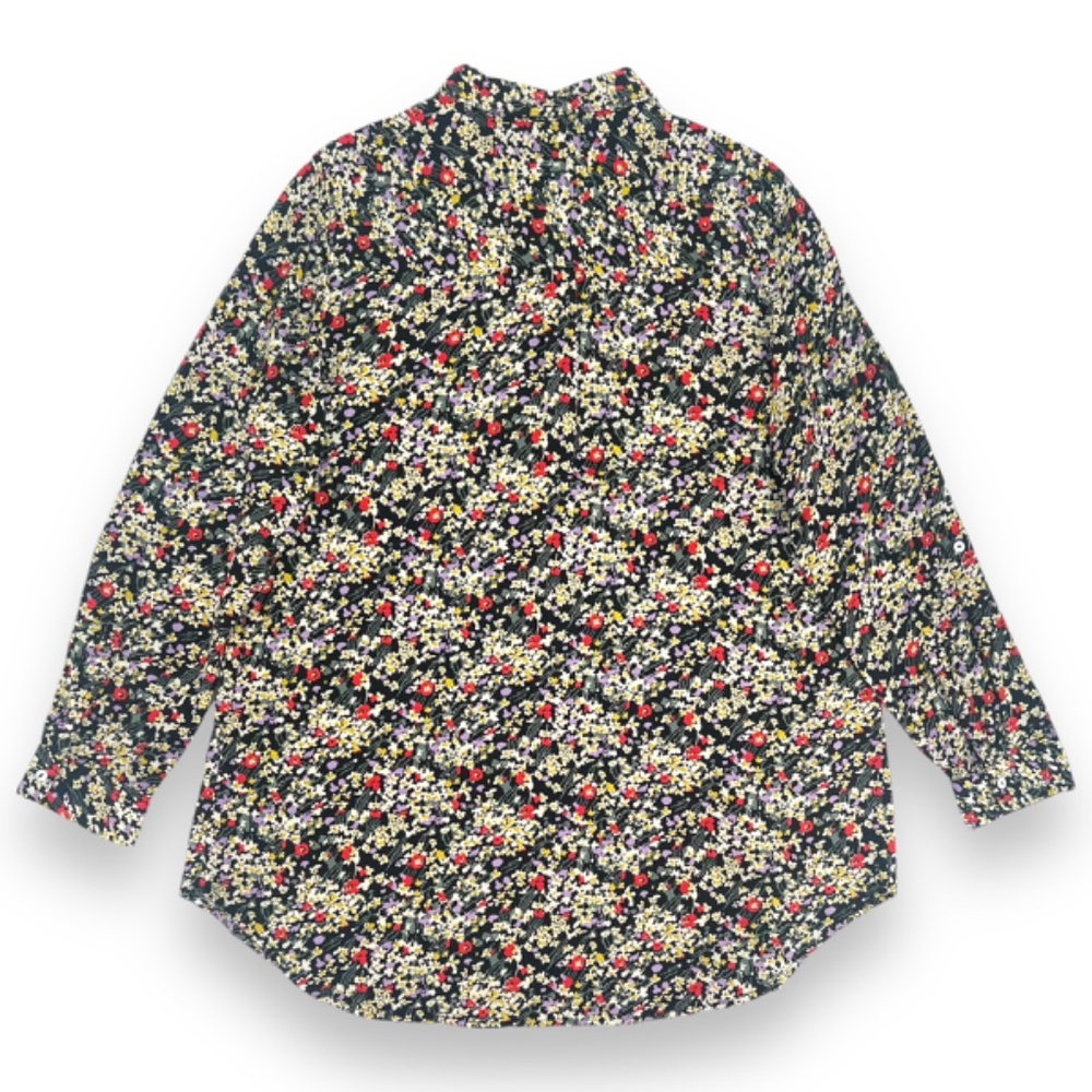 Intro Multicolor Floral Button Up Long Sleeve Tun… - image 4